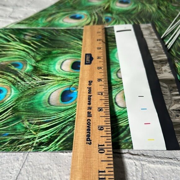 Poly Mailers Peacock Feathers 10” x 13” 50 pack - Picture 7 of 8
